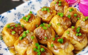 dau hu nhoi thit - tofu stuff with meats