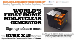 don't be fooled by tigerdirect products they will fool you just like their april fool kube x-15 portable nuclear reactor power generator
